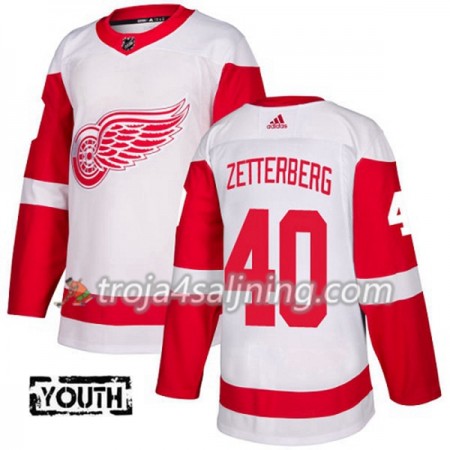 Detroit Red Wings tröja Henrik Zetterberg 40 Vit 2017-2018 Adidas Authentic - NHL Tröjor Barn